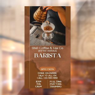 Vinilos Para Cristales Personaliza la contratación de baristas en cafeter