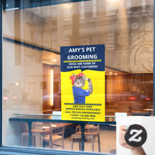 Vinilos Para Cristales Personaliza la divertida tienda de peluquería/cani