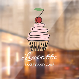 Vinilos Para Cristales Personaliza la pastelería Cupcake Panadería Texto 