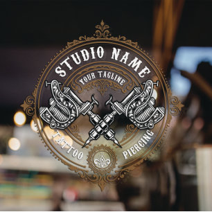 Vinilos Para Cristales Personaliza Máquina de Tatuajes Antigua de Guns Sh