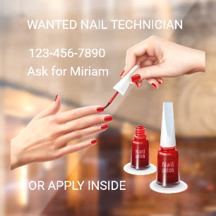 Vinilos Para Cristales Personaliza Nail Salon Technician Wanted Shop What