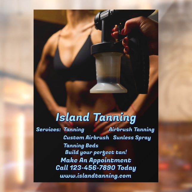 Vinilos Para Cristales Personaliza Negocio de Cabina de Bronceado por Spr (Hoja 2)