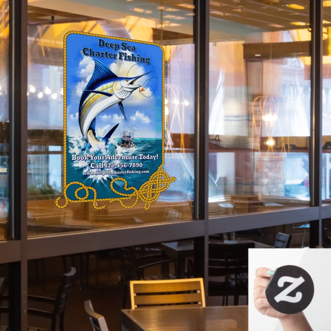 Vinilos Para Cristales Personaliza Negocio de Embarcaciones de Pesca Depo (ventana del restaurante)
