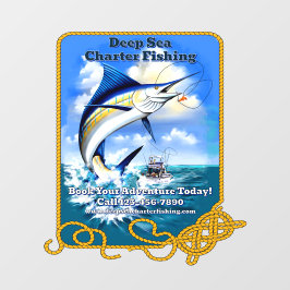 Vinilos Para Cristales Personaliza Negocio de Embarque de Pesca Deportiva