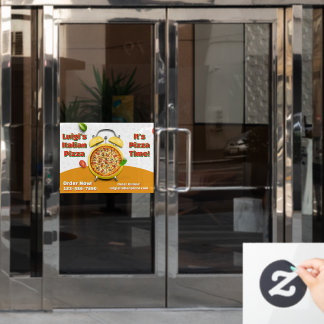 Vinilos Para Cristales Personaliza Negocio de Pizzería Italiana Pizza Tim