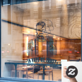 Vinilos Para Cristales Personaliza Negocio de Tienda de Vapeo de Hipster 