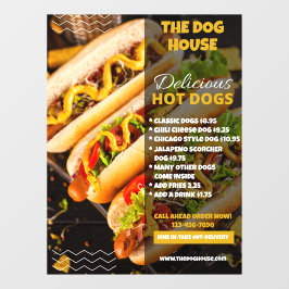 Vinilos Para Cristales Personaliza Restaurante de Hotdogs Deliciosos Fren