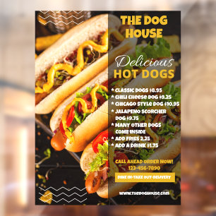 Vinilos Para Cristales Personaliza Restaurante de Hotdogs Deliciosos Fren