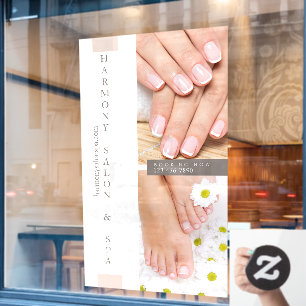 Vinilos Para Cristales Personaliza Salón de Uñas Pedicura Uñas Grandes 
