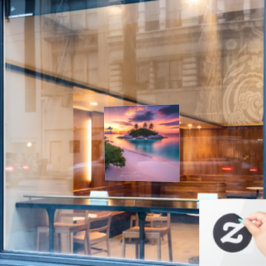 Vinilos Para Cristales Personaliza tu propia playa de mar al atardecer co