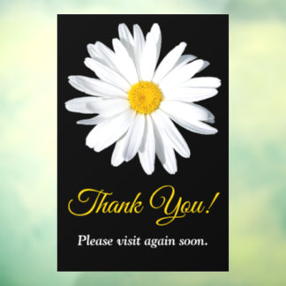 Vinilos Para Cristales Personalizable Daisy Flower Business Window Cling