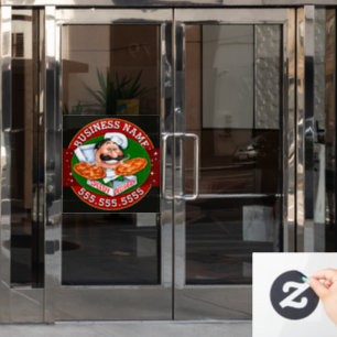 Vinilos Para Cristales Personalizable de negocios Pizza Delivery Pizzeria