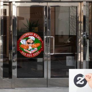 Vinilos Para Cristales Personalizable de negocios Pizza Delivery Pizzeria