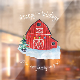Vinilos Para Cristales Personalizable Red Barn de navidades