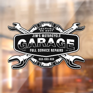 Vinilos Para Cristales Personalización de la tienda mecánica de motocicle