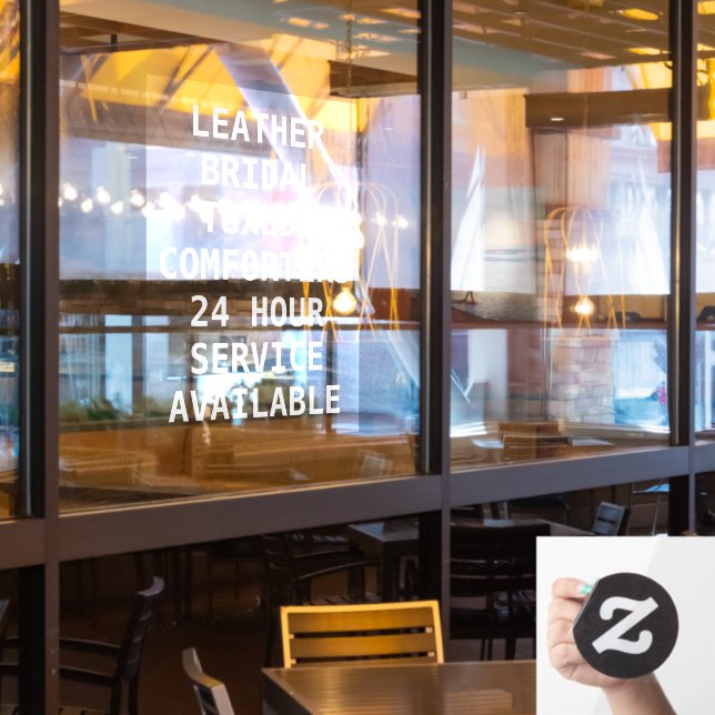 Vinilos Para Cristales Personalización de servicios de limpieza en seco (ventana del restaurante)