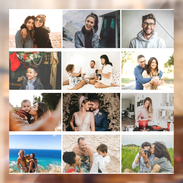 Vinilos Para Cristales Personalizado 12 Collage de fotos personalizado (Hoja 2)