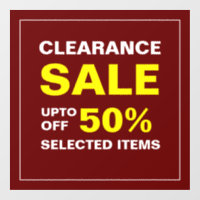 Personalizado Business Clearance Sale Ventana Clin