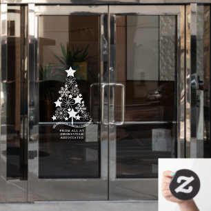 Vinilos Para Cristales Personalizado de árbol estilizado para navidad
