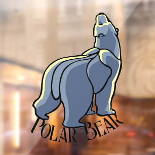 Vinilos Para Cristales Personalizado De Decoración De Oso Polar Llenado D