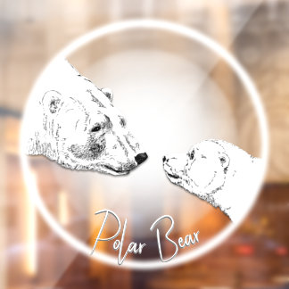 Vinilos Para Cristales Personalizado De Decoración Del Oso De La Ventana