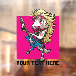 Vinilos Para Cristales Personalizado de guitarra azul de Hair Metalizado 