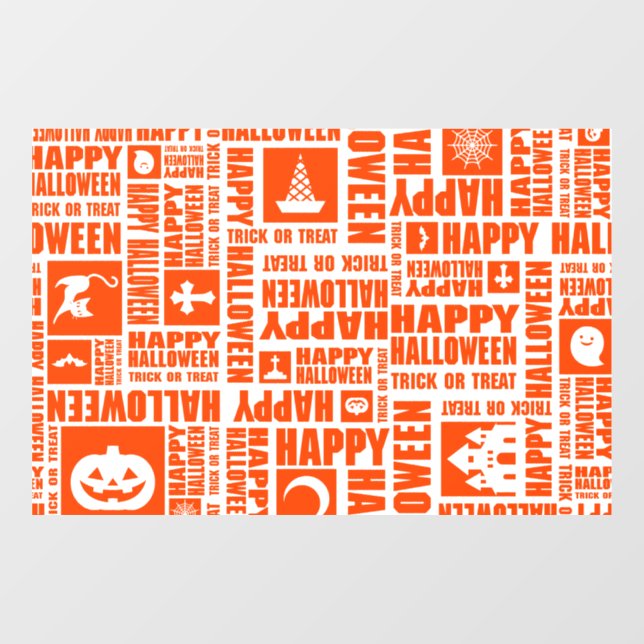 Vinilos Para Cristales Personalizado de Halloween Guay Naranja de tipogra (Hoja)
