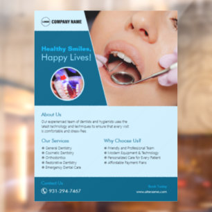 Vinilos Para Cristales Personalizado de hospital dental