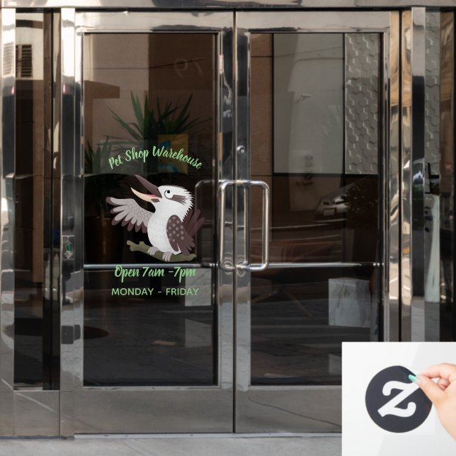 Vinilos Para Cristales Personalizado de kookaburra gracioso (Puerta de oficina)