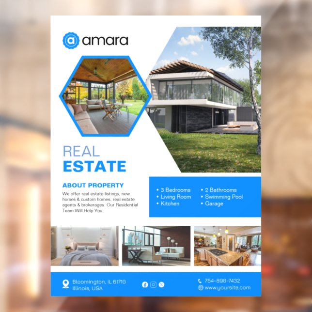 Vinilos Para Cristales Personalizado de la Casa en Venta Ventana Cling (Hoja 2)