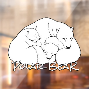 Vinilos Para Cristales Personalizado De La Decoración Del Oso Del Oso Pol