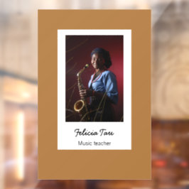 Vinilos Para Cristales Personalizado de música fotográfica marrón