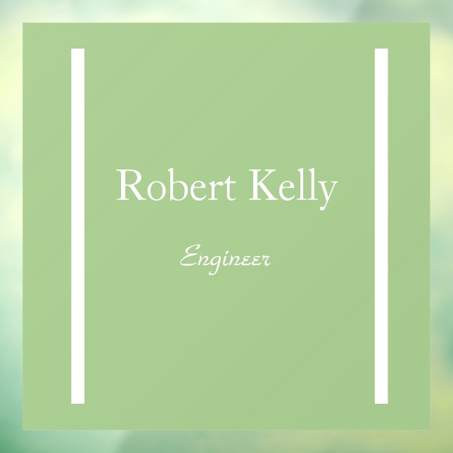 Vinilos Para Cristales Personalizado de negocios sage líneas verdes y bla (Hoja 3)