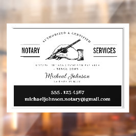 Vinilos Para Cristales Personalizado de notario de novelas blancas profes