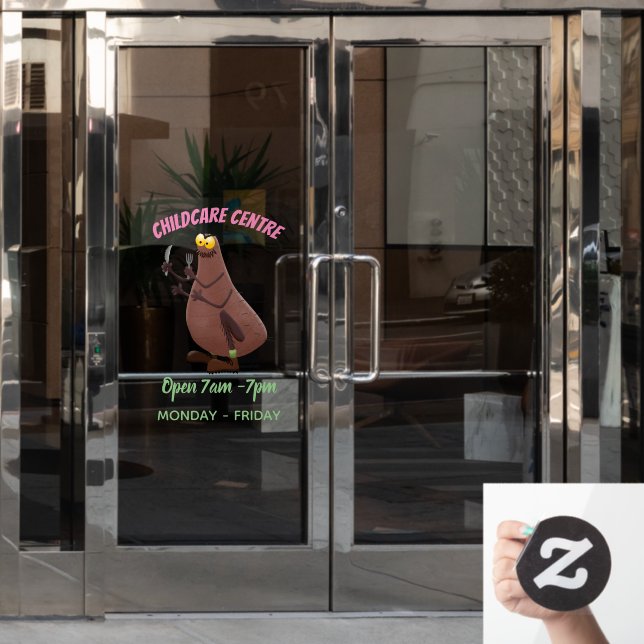 Vinilos Para Cristales Personalizado de pulgas fea hambrienta (Puerta de oficina)