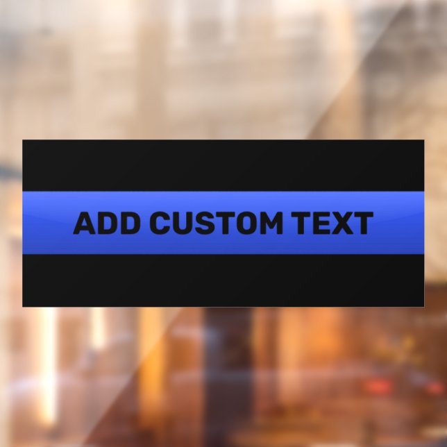 Vinilos Para Cristales Personalizado delgado de línea azul coche de texto (Hoja 2)