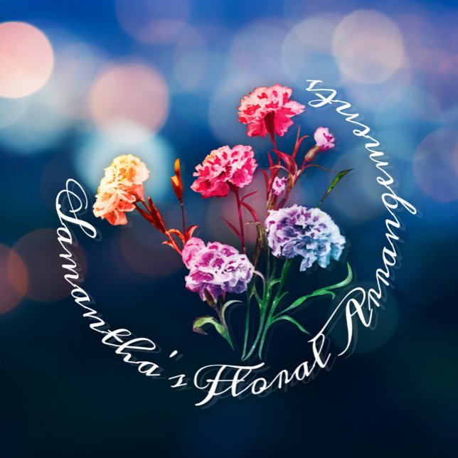 Vinilos Para Cristales Personalizado Elegante Carnación de Pastel Floral  (Subido por el creador)