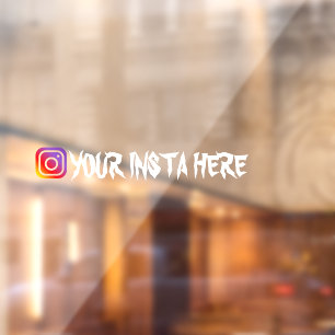 Vinilos Para Cristales Personalizado Instagram Nombre de usuario Gótico d