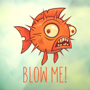 Vinilos Para Cristales Personalizado Porcupine Blowfish