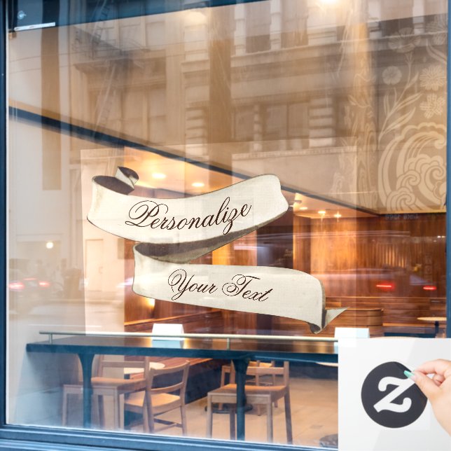 Vinilos Para Cristales Personalizado Retro Banner Barbershop Snack Restau (Ventana de cafetería)