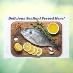 Vinilos Para Cristales Personalizado Texto Pescado Dorado