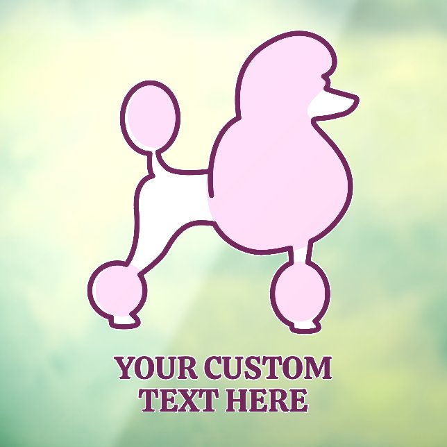 Vinilos Para Cristales Personalizado Texto Pink Poodle (Hoja 3)