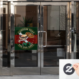 Vinilos Para Cristales PERSONALIZADO TEXTO Pizza Entrega Rótulo Pizzeria