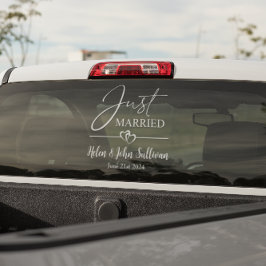 Vinilos Para Cristales Personalizar acaba de casarse con dos corazones un