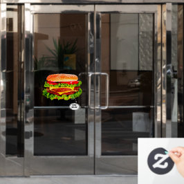 Vinilos Para Cristales Personalizar Anuncio de Doble Cheeseburger Deluxe 