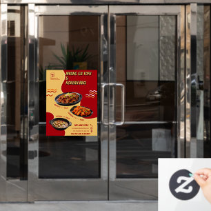 Vinilos Para Cristales Personalizar anuncio de puerta de restaurante core