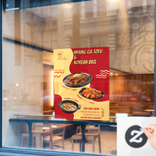 Vinilos Para Cristales Personalizar anuncio de restaurante coreano fronta