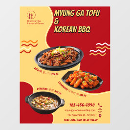 Vinilos Para Cristales Personalizar anuncio de restaurante coreano fronta