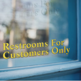 Vinilos Para Cristales Personalizar Baños Solo Para Clientes Oro Negro 