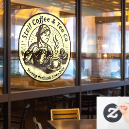 Vinilos Para Cristales Personalizar Camarera de Tienda de Café Genérica